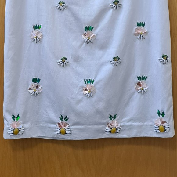 Banana Republic NWT Pineapple Embellished Skirt size 6 - Picture 6 of 9